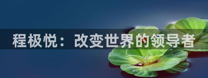赢乐彩票平台在线注册：程极悦：改变世界的领导者