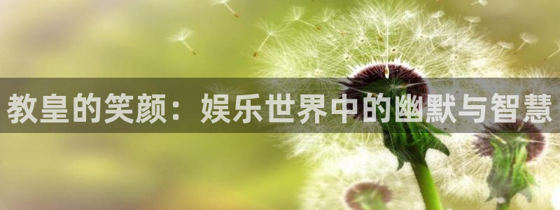 赢乐彩票平台招商：教皇的笑颜：娱乐世界中的幽默与智慧
